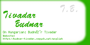 tivadar budnar business card